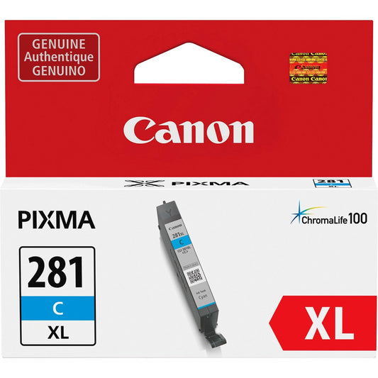 Canon CLI-281XL Original Inkjet Ink Cartridge - Cyan - 1 Each (CLI281XLCY)