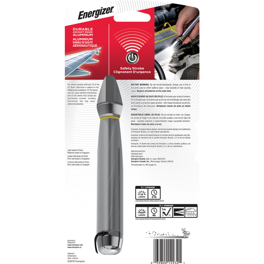 Energizer Vision HD Performance Metal Flashlight with Digital Focus (EPMZH21E)