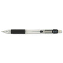 Zebra Z-Grip Mechanical Pencil, 0.7 mm, HB (#2), Black Lead, Clear/Black Barrel, Dozen (52410)