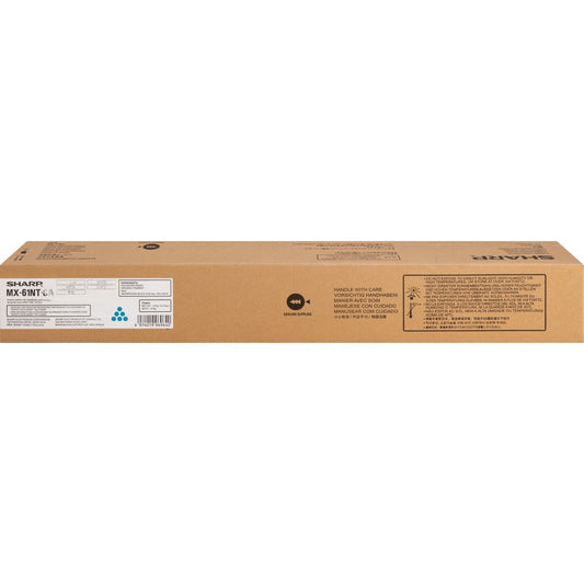 Sharp MX-61NT Original Laser Toner Cartridge - Cyan - 1 Each (MX61NTCA)