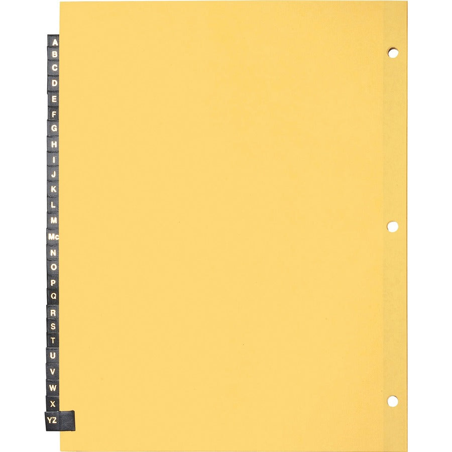 Business Source A-Z Black Leather Tab Index Dividers (01181)