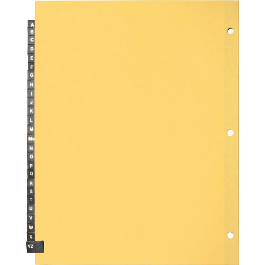 Business Source A-Z Black Leather Tab Index Dividers (01181)