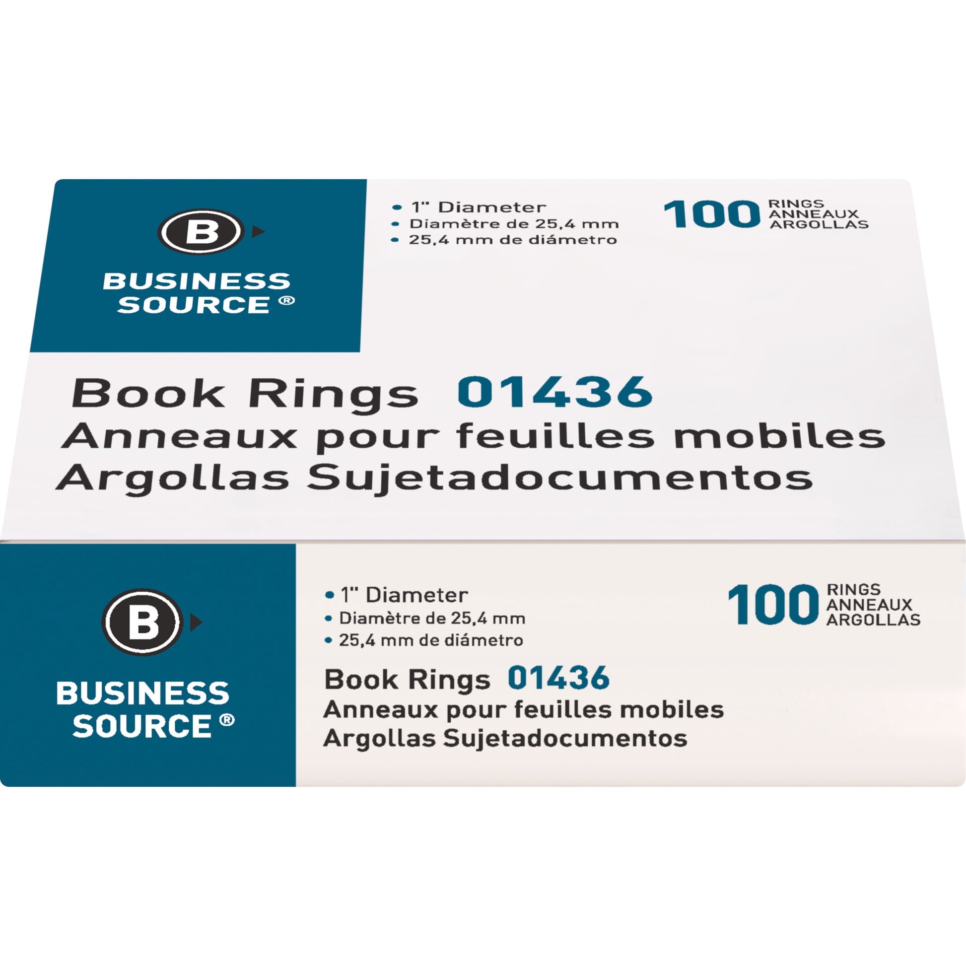 Business Source Standard Book Rings (01436)