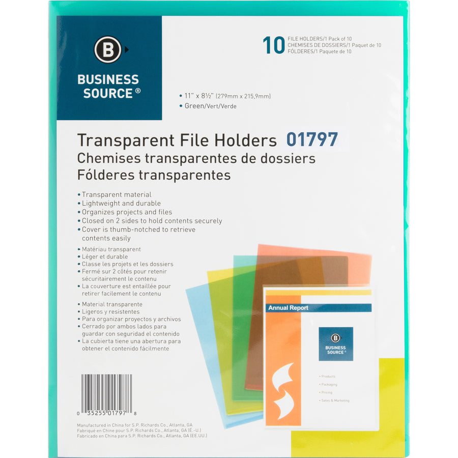 Business Source Letter File Sleeve (01797BX)