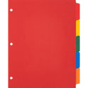 Business Source Plain Tab Color Polyethylene Index Dividers (01809)