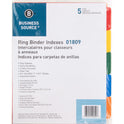 Business Source Plain Tab Color Polyethylene Index Dividers (01809)