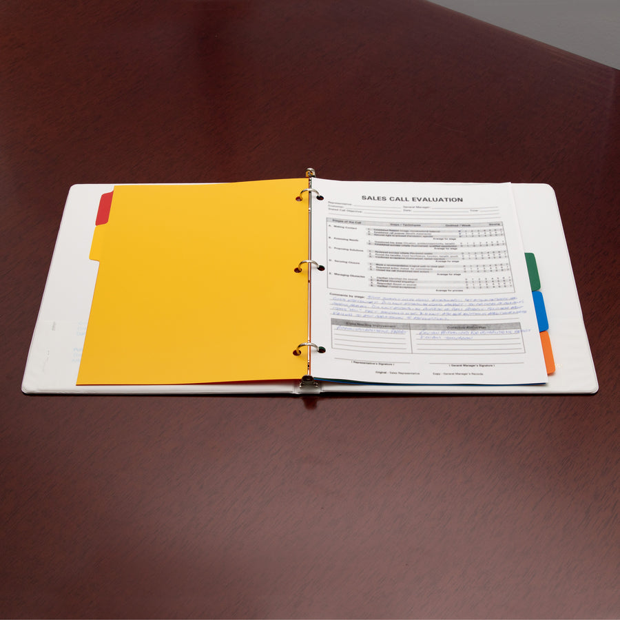 Business Source Plain Tab Color Polyethylene Index Dividers (01809)