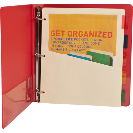 Business Source Color Tab Pocket Binder Dividers (02073)