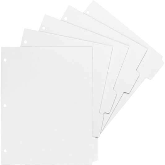 Business Source White Tab Double-reverse Print-on Index (02077)