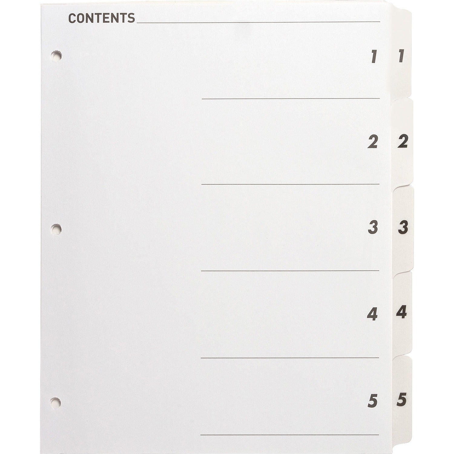 Business Source Table of Content Quick Index Dividers (05852)