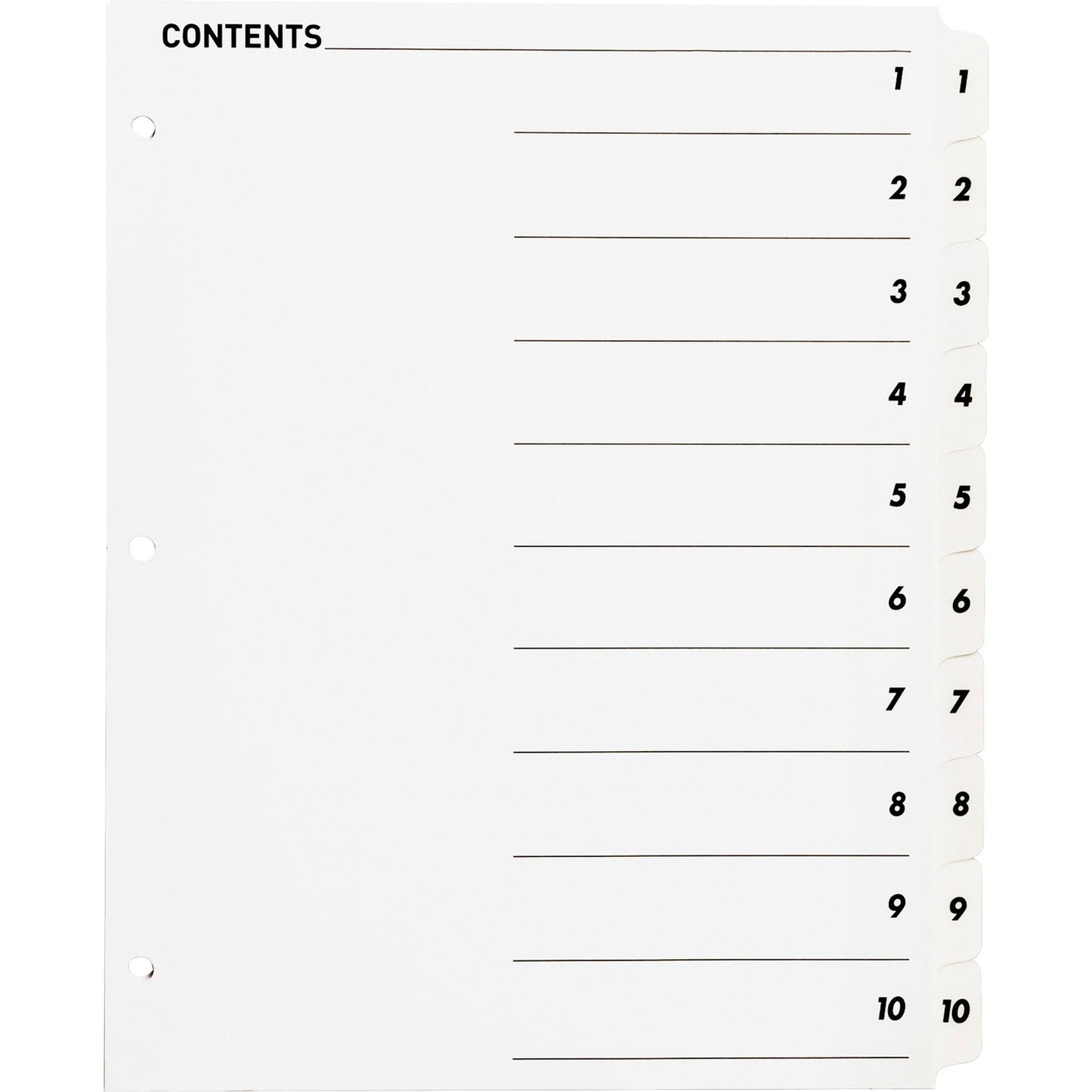 Business Source Table of Content Quick Index Dividers (05854)