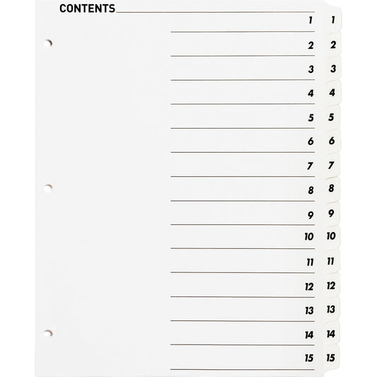 Business Source Table of Content Quick Index Dividers (05857)