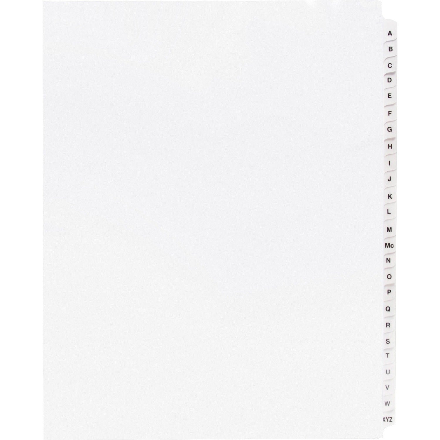 Business Source A-Z Tab Table of Contents Index Dividers (05858)