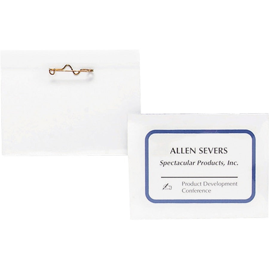 Business Source Pin-Style Holder Name Badge Kits (19700BADGEBD)
