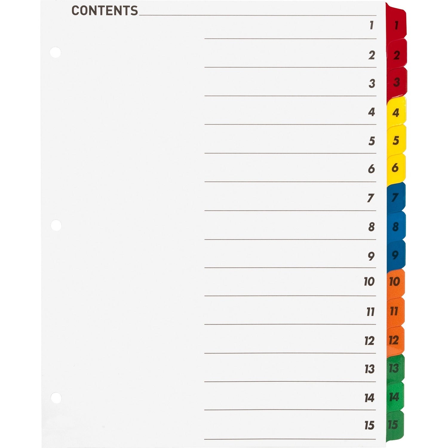Business Source Table of Content Quick Index Dividers (21904)
