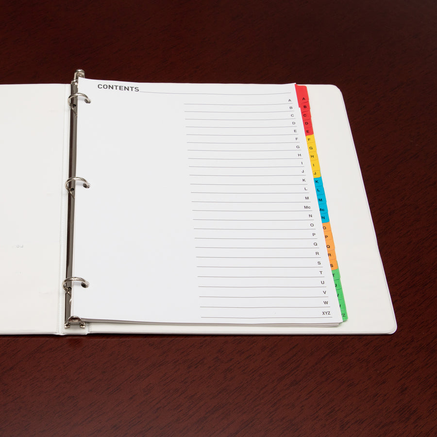 Business Source A-Z Tab Table of Contents Index Dividers (21905)