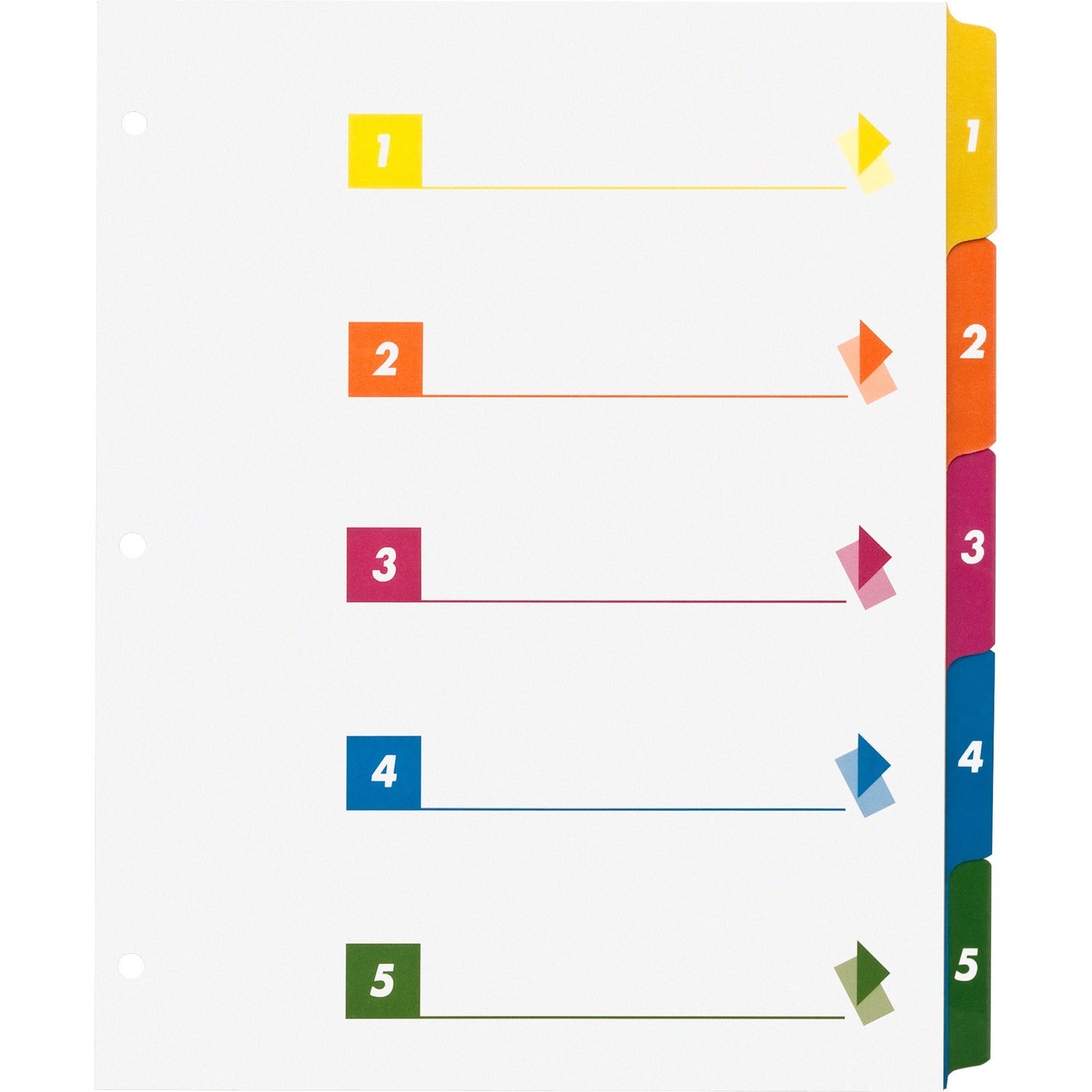 Business Source Color-coded Table of Contents/Tabs Index Dividers (21908)
