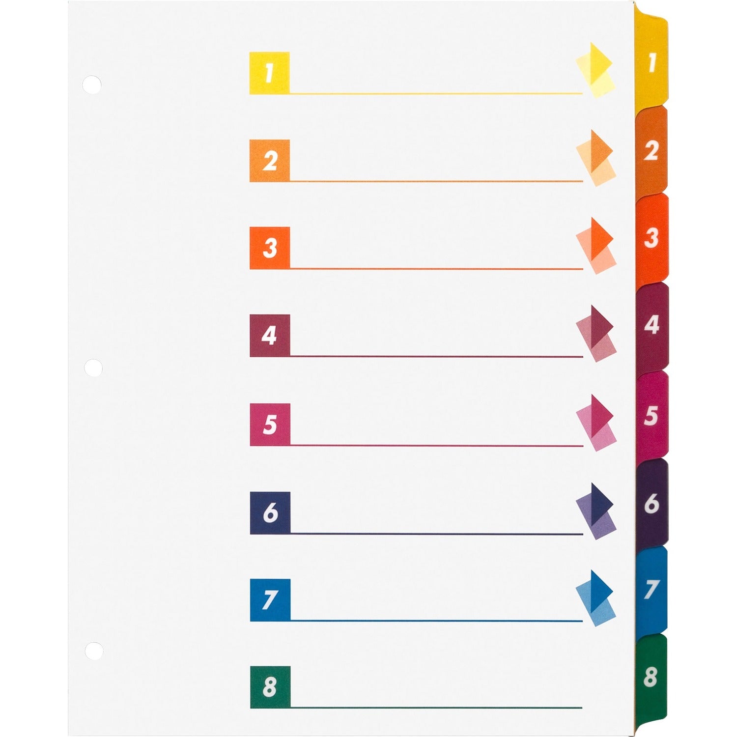 Business Source Color-coded Table of Contents/Tabs Index Dividers (21909)