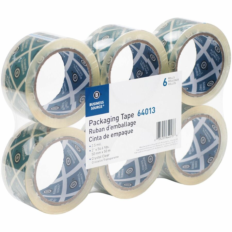 Business Source Crystal Clear Packaging Tape (64013)