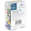 Business Source 1/2" Head Push Pins (81001)