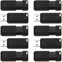 Microban 32GB PinStripe USB Flash Drive - Business 10pk - Black (70062)