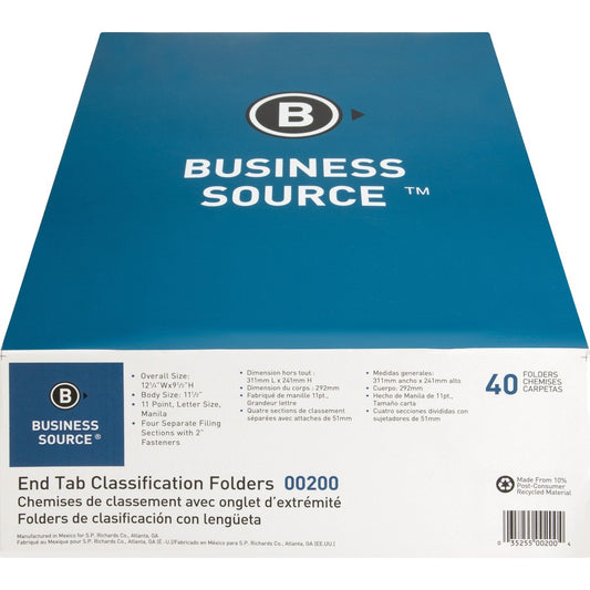 Business Source Letter Recycled Medical File Folder (00200)
