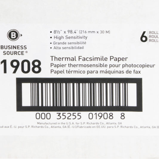 Business Source Thermal Fax Paper Rolls (01908)