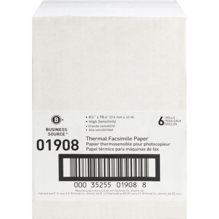 Business Source Thermal Fax Paper Rolls (01908)