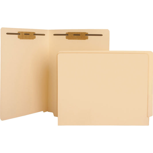 Business Source Straight Tab Cut Letter Recycled Fastener Folder (17262)