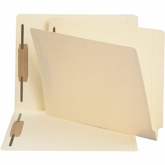 Business Source Straight Tab Cut Letter Recycled Fastener Folder (17263)