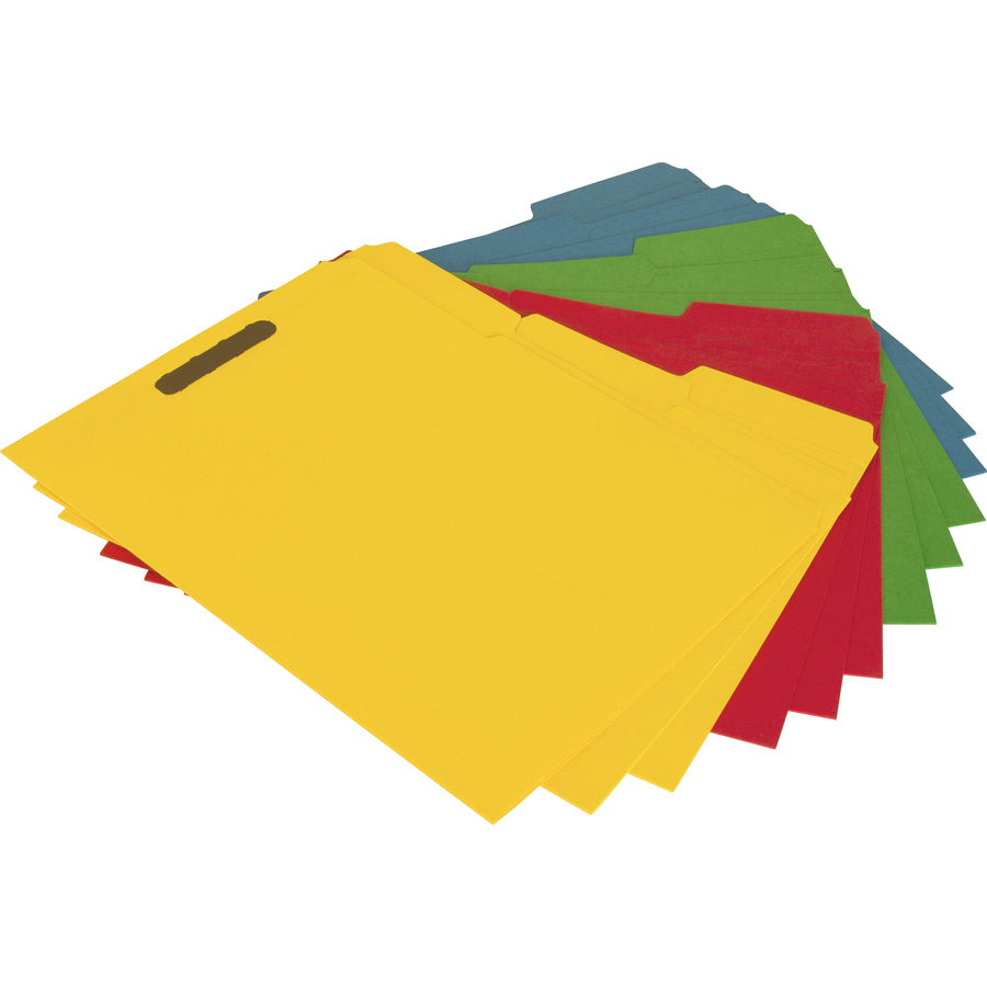 Business Source 1/3 Tab Cut Letter Recycled Fastener Folder (17571)