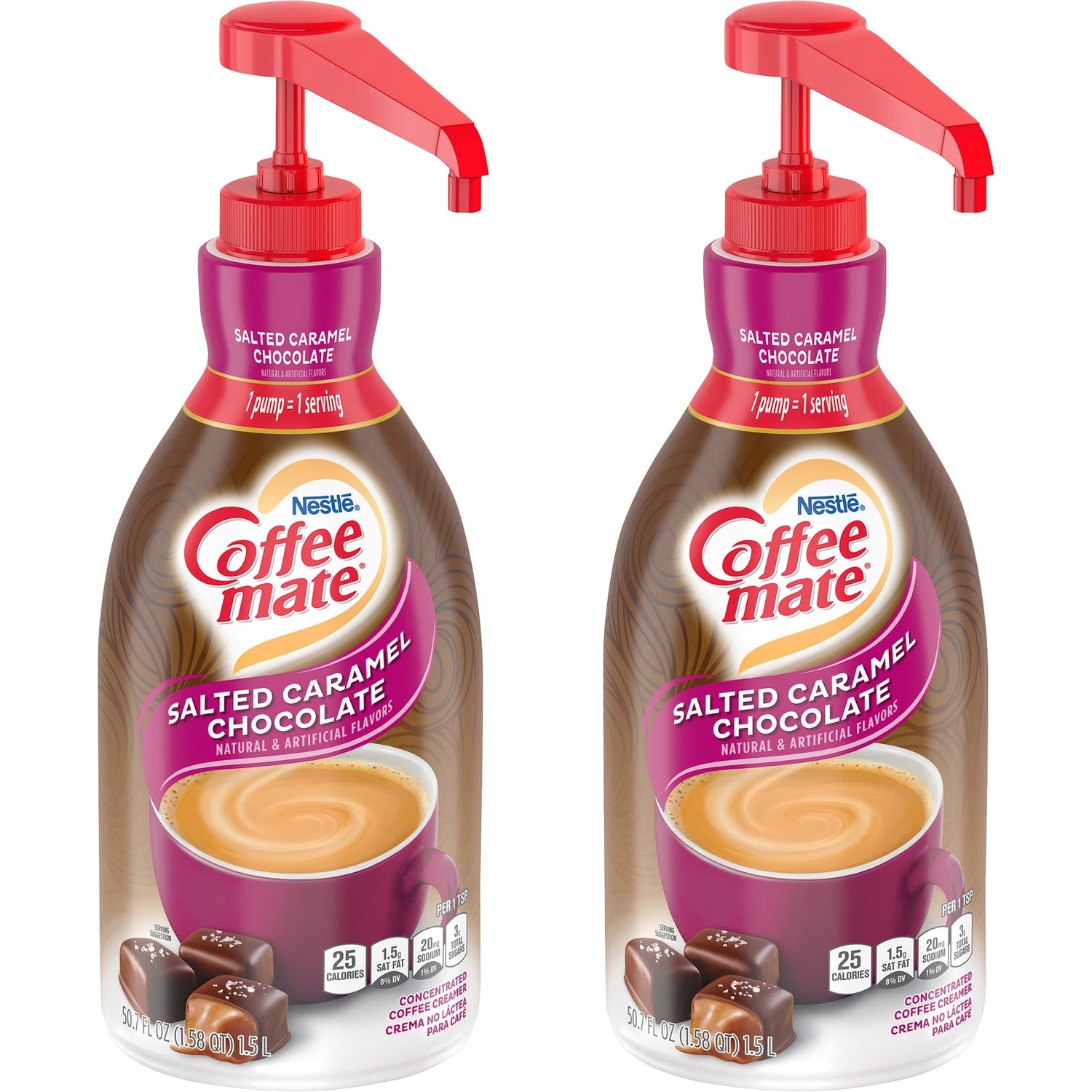 Coffee-mate Coffee mate Salted Caramel Chocolate Liquid Coffee Creamer Pump Bottle (79976CT)