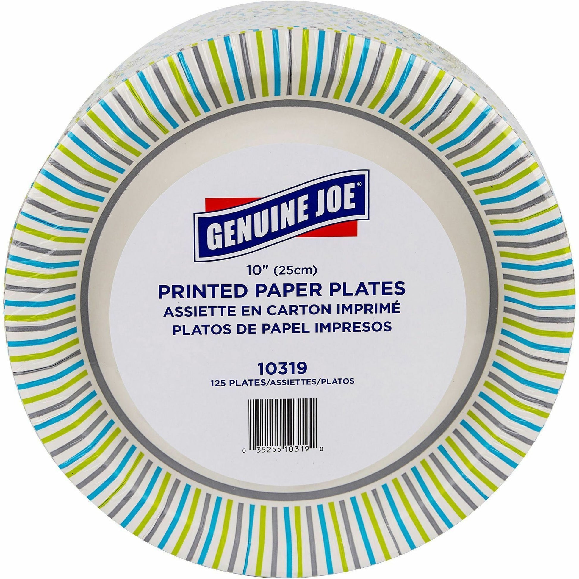 Genuine Joe 10" Printed Paper Plates (10319)