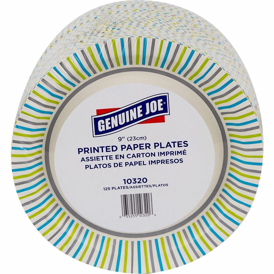 Genuine Joe 9" Printed Paper Plates (10320)