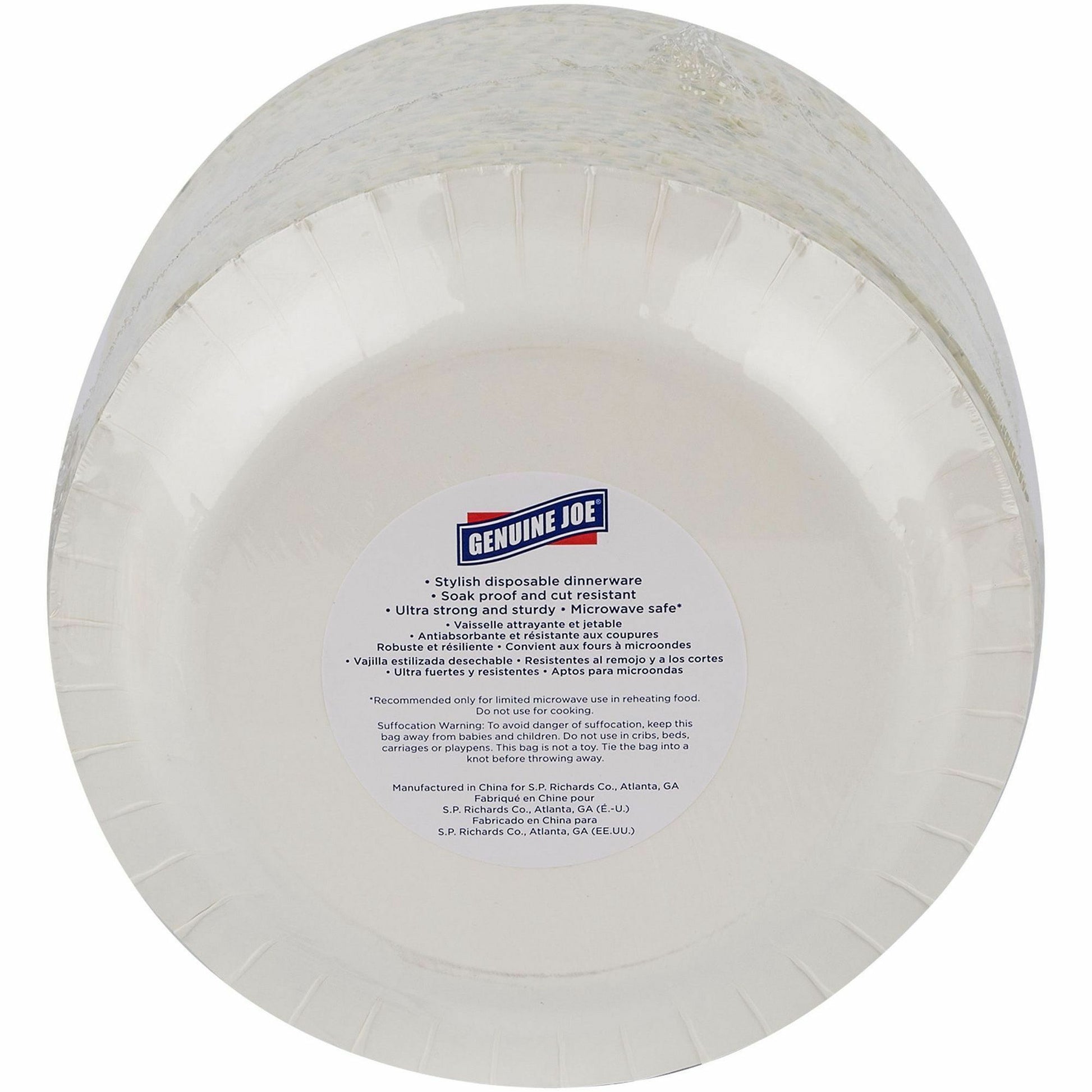 Genuine Joe 9" Printed Paper Plates (10320)