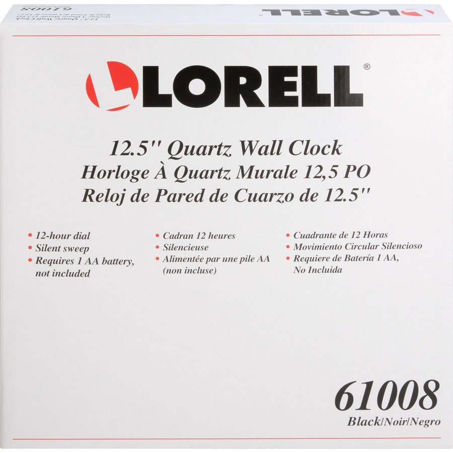 Lorell 12-1/2" Slimline Wall Clock (61008)