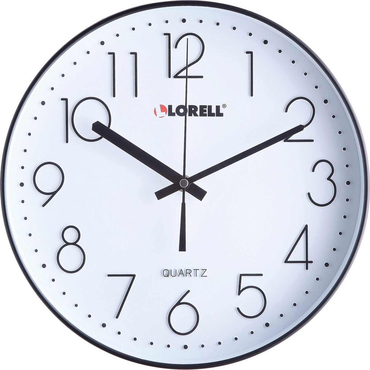 Lorell 12" Round Quiet Wall Clock (61011)