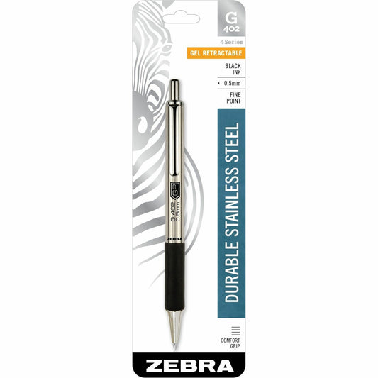 Zebra STEEL 4 Series G-402 Retractable Gel Pen (49211)