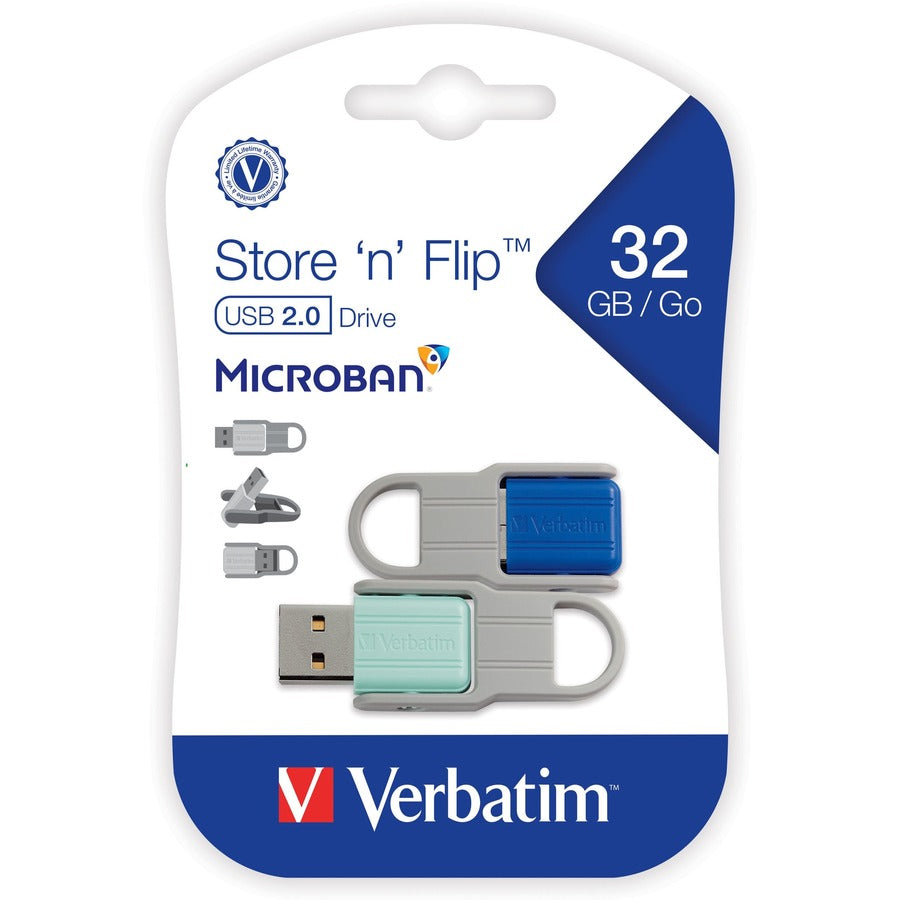 Microban 32GB Store 'n' Flip&reg