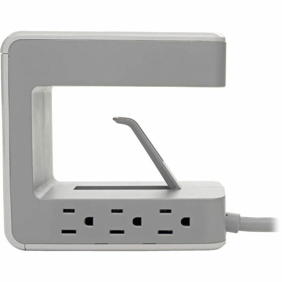 Eaton Tripp Lite Series 6-Outlet Surge Protector w/2 USB-A (4.8A Shared) & 1 USB-C (3A) - 8 ft. (2.43 m) Cord, 1080 Joules, Desk Clamp (TLP648USBC)