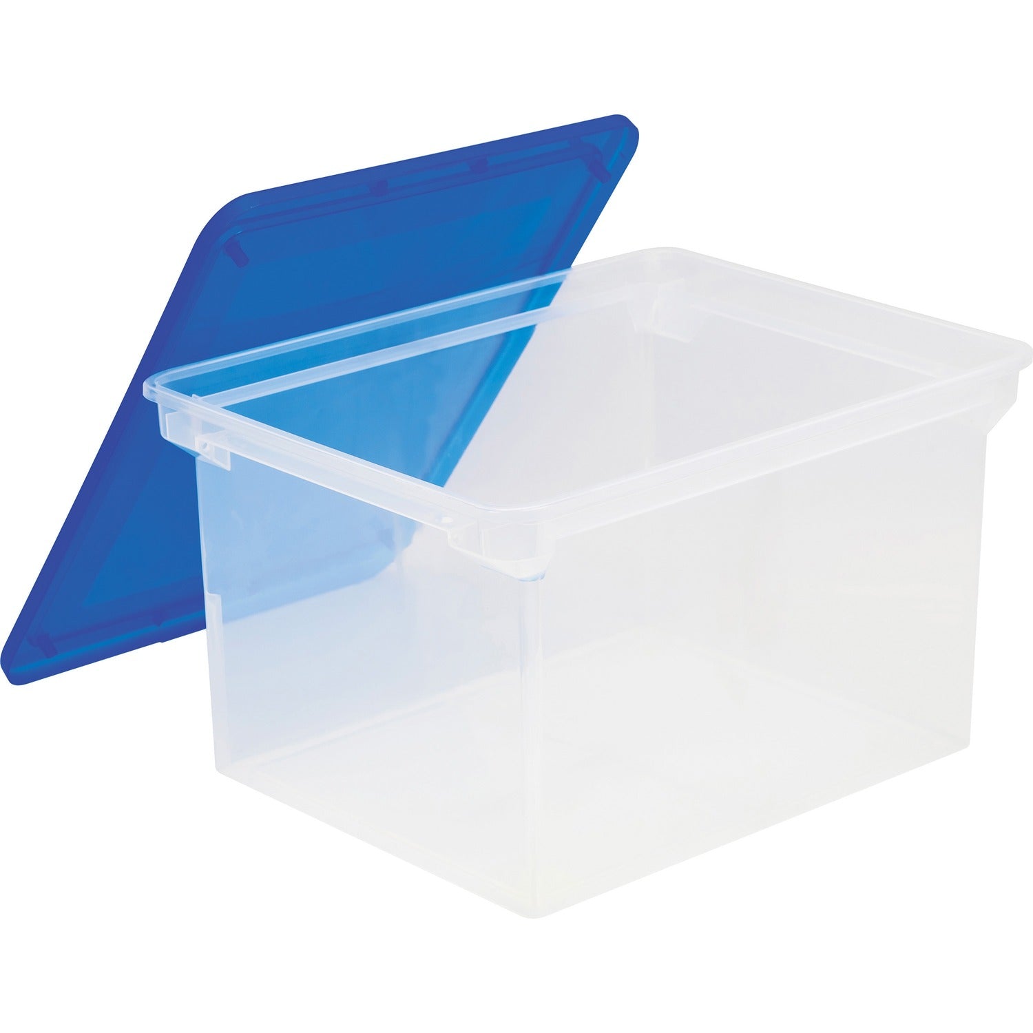 Storex Plastic File Tote Storage Box (61508U04C)