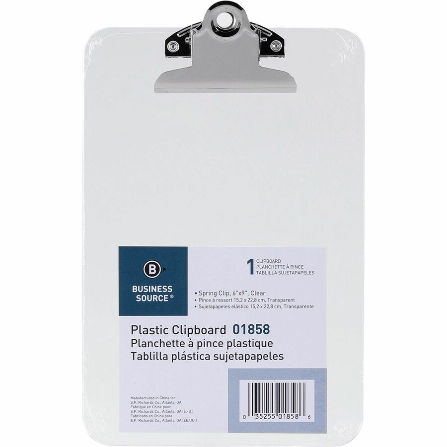 Business Source Plastic Clipboard (01858)