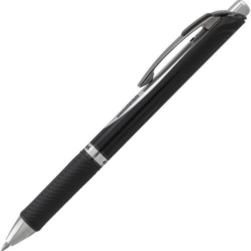 Pentel EnerGel PRO Hybrid Gel Pen, Retractable, Medium 0.7 mm, Black Ink, Black Barrel, 3/Pack (BLP77BP3A)