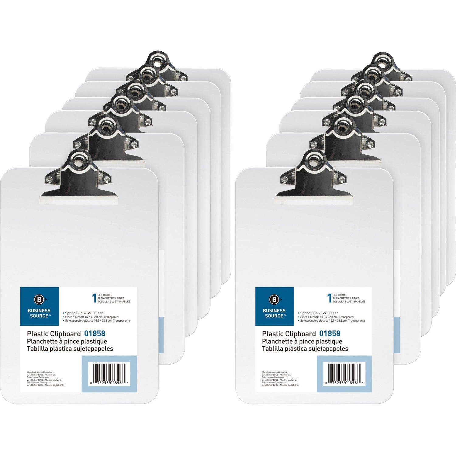 Business Source Plastic Clipboard (01858BX)
