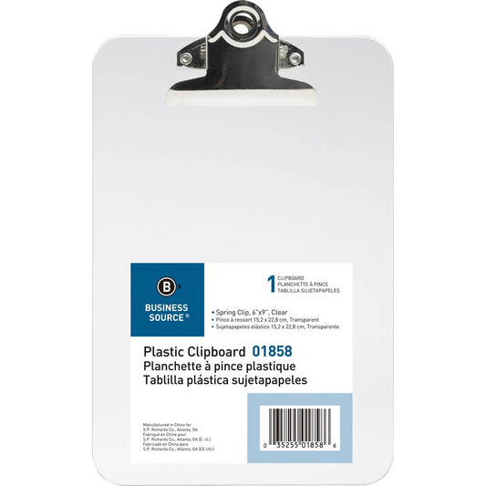 Business Source Plastic Clipboard (01858BX)