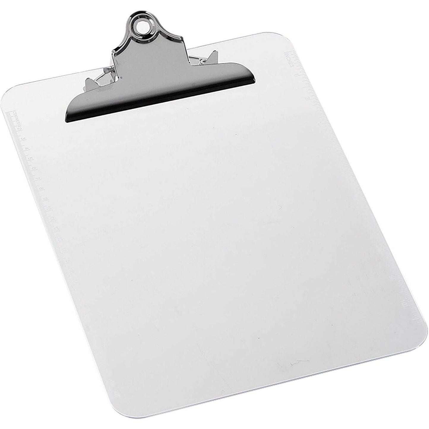 Business Source Spring Clip Plastic Clipboard (01860)