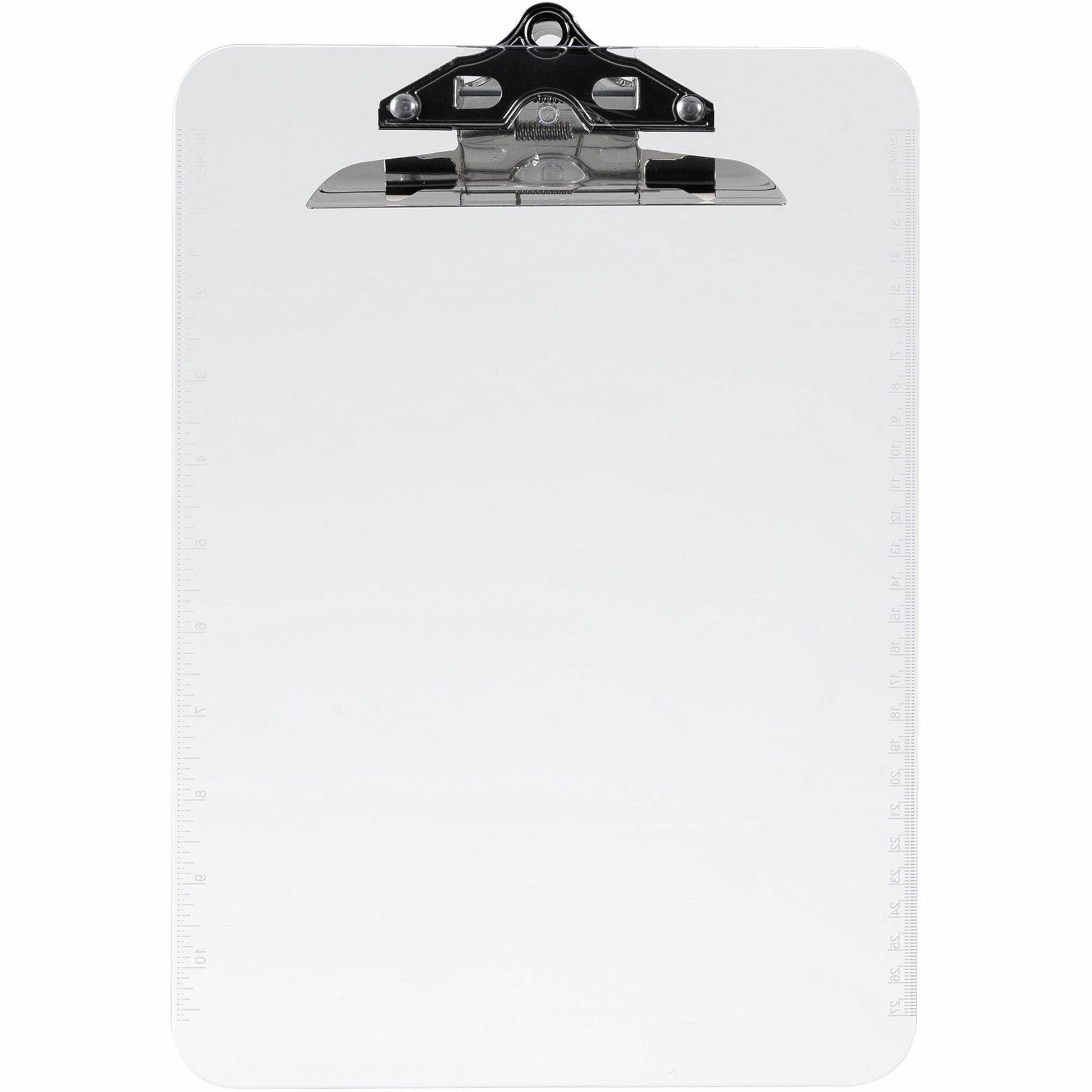 Business Source Spring Clip Plastic Clipboard (01860)