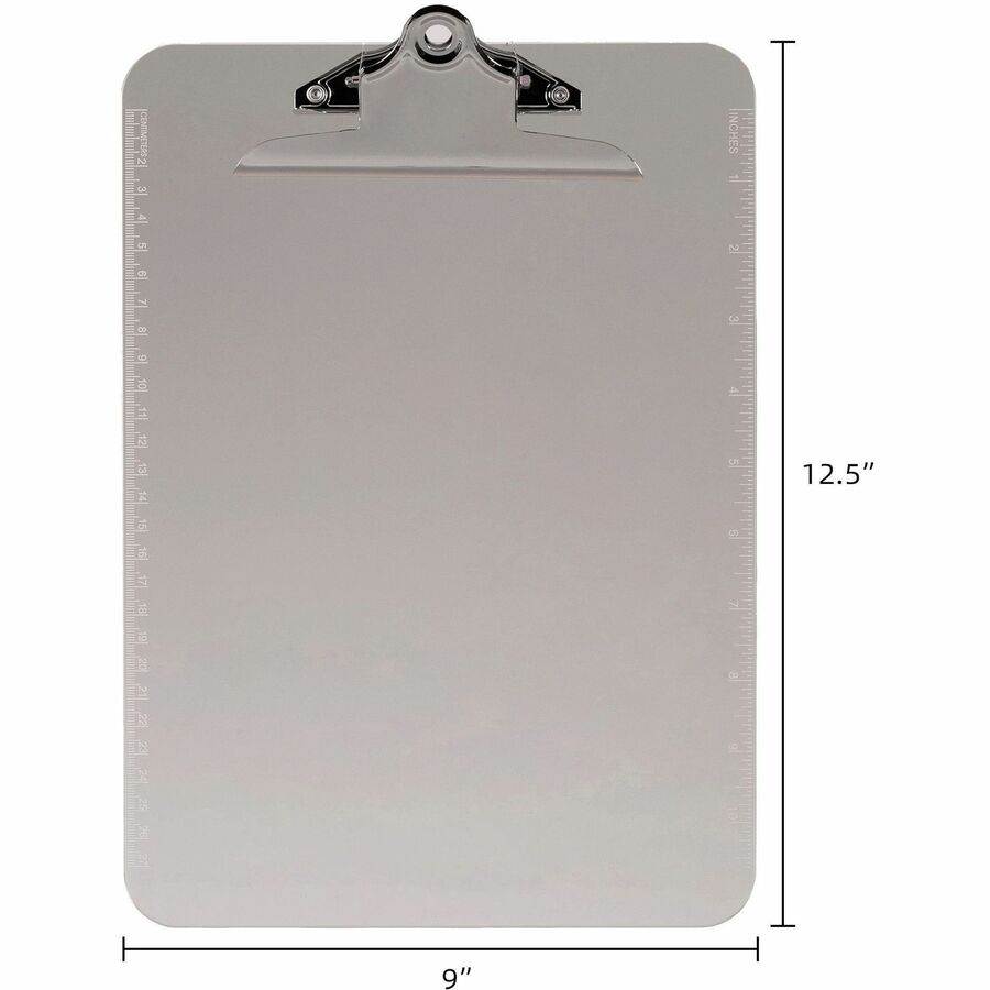 Business Source Spring Clip Plastic Clipboard (01861)