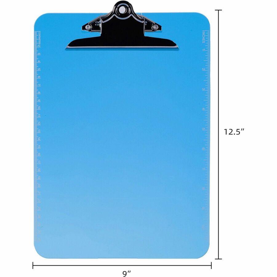 Business Source Spring Clip Plastic Clipboard (01863)