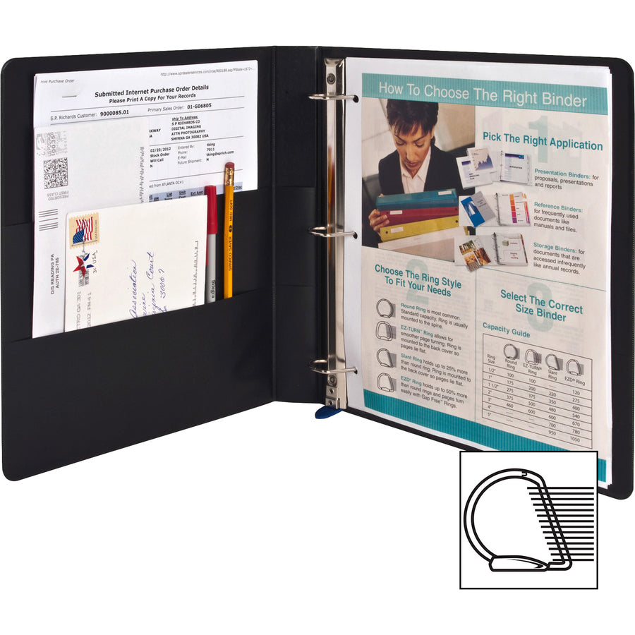 Business Source EasyOpen Locking Slant-D Ring Binders (26967)